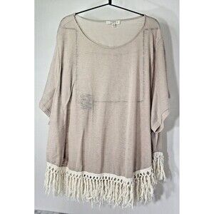 Tassel Fringe LagenLook  Boho Tunic Flowy Shabby Chic XL Umgee Blouse Shirt (2)